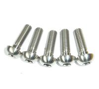 Viti A Testa Button In Titanio Ti Gr5 M8 X 27Mm Race Spec Passo Standard 1.25 Mm