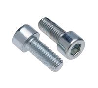 Viti a Testa Cilindrica M5 Classe Strenght Sleel 8.8 (Quantità da 25) Zincato Esagonale Brugola Filettati Fasteners Cilindrico Heavy Duty Certificato Standard DIN912 (5mm x 20mm)
