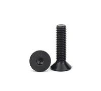 Viti a testa cilindrica svasata esagonale, 5/10 pezzi, M6 M8, lunghezza 8-100 mm, testa svasata piatta, in acciaio al carbonio, bulloni esagonali per macchina (50 mm, M8 (5 pezzi)