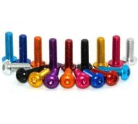 Viti A Testa Cilindrica Zixinz M3 Viti A Bottone in Lega di Alluminio M3*5/6/8/10/12/14/16mm Viti A Testa Tonda con Esagono Incassato in Alluminio Bulloni Anodizzati, Resistenza alla Corros