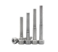 Viti a testa esagonale con scanalatura, bulloni a testa cava esagonale lunga a mezza filettatura, in acciaio inox 304, M6-M16, 60-90 mm, confezione multipla
