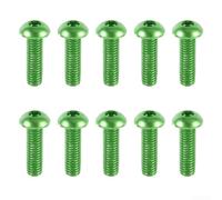 Viti a testa esagonale con testa a bottone M3 da 6/8/10/12 mm, in lega di alluminio, con eccellente durata e resistenza (10 mm verde)