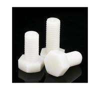Viti a testa esagonale esterna in nylon bianco Bulloni esagonali in plastica M8 M10 M12 for isolamento termico/elettrico(M10x50 10pcs)