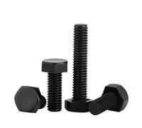 Viti a testa esagonale in nylon nero Bullone esagonale esterno in plastica Unità esterna(M8x12mm)