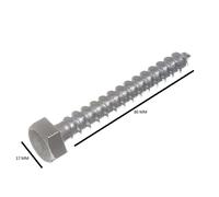 Viti A Testa Esagonale Per Carrozza Bzp M10 10Mm X 75Mm Confezione Da 50