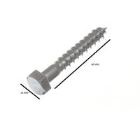 Viti A Testa Esagonale Per Carrozza Bzp M6 6Mm X 40Mm Confezione Da 10