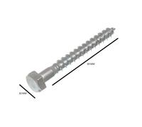 Viti A Testa Esagonale Per Carrozza Bzp M6 6Mm X 50Mm Confezione Da 50
