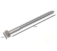 Viti A Testa Esagonale Per Carrozza Bzp M8 8Mm X 100Mm Confezione Da 10