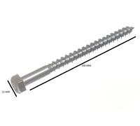 Viti A Testa Esagonale Per Carrozza Bzp M8 8Mm X 100Mm Confezione Da 100