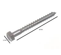 Viti A Testa Esagonale Per Carrozza Bzp M8 8Mm X 75Mm Confezione Da 20