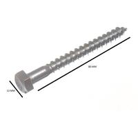 Viti A Testa Esagonale Per Carrozza Bzp M8 8Mm X 75Mm Confezione Da 8