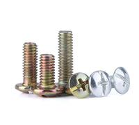 Viti a testa larga a testa piatta, viti a testa esagonale cromate zincate a una croce M4 M5 M6-M5 * 20 【100 pezzi】
