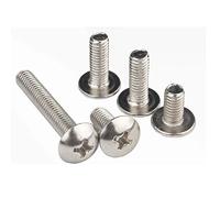 Viti a testa piatta grandi con taglio a croce nichelate, filo per macchina a testa tonda con croce, viti a testa larga per ombrello, bulloni a testa a fungo, standard nazionale M3M4M5-Solo M5 * 8 * 50