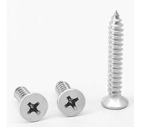 Viti a testa piatta in acciaio inossidabile, 304 viti autofilettanti a testa svasata a croce, viti lunghe-M3 * 16 (100 capsule)