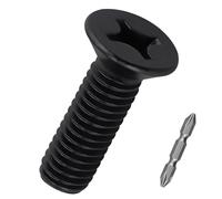 Viti a testa piatta M5 da 0,8 x 10 mm, in acciaio inossidabile 304, viti a testa svasata Phillips per accessori per biciclette, montaggio di mobili e attrezzature da palestra, rivestite di nero