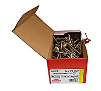 Viti a testa piatta, per costruzioni in legno, in tutte le misure, vite a testa piatta Torx, 100 pezzi, 6x70 mm, TX30