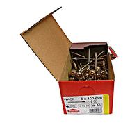 Viti a testa piatta, per costruzioni in legno, in tutte le misure, vite a testa piatta Torx, 50 pezzi, 6x100 mm, TX30