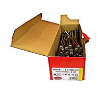 Viti a testa piatta, per costruzioni in legno, in tutte le misure, vite a testa piatta Torx, 50 pezzi, 6x200 mm, TX30