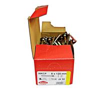 Viti a testa piatta, per costruzioni in legno, in tutte le misure, vite a testa piatta Torx, 50 pezzi, 8x120mm, TX40