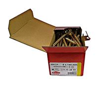 Viti a testa piatta, per costruzioni in legno, in tutte le misure, vite a testa piatta Torx, 50 pezzi, 8x140mm, TX40