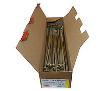 Viti a testa piatta, per costruzioni in legno, in tutte le misure, viti a testa piatta Torx, in set da 50 pezzi, da 6 x 300 mm, TX30 (confezione in lingua italiana non garantita)