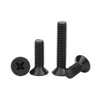 Viti a testa piatta rotonda, 50 pezzi/lotto Mini piccola vite a testa svasata piatta in acciaio nero(4mm,M1.2)