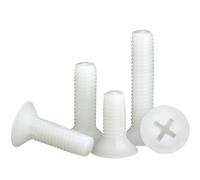 Viti a testa piatta svasate Phillips in plastica PTFE M3 / M4 / M5 / M6 / M8 / M10 / M12 (M4-0.7 x 8mm, 10pcs)