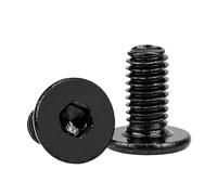 Viti a testa piatta ultrasottile con esagono incassato in acciaio inossidabile 304 nero M2 M2.5 M3 M4 M5 M6 M8(14mm,M2.5 50pcs)
