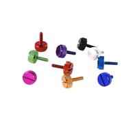 Viti a testa piatta zigrinata, Vite a testa zigrinata 20 pezzi UNC 6-32 con intaglio in alluminio multicolore 6,5-12 mm for case del computer(Golden,10mm)