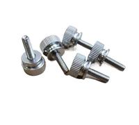 Viti a testa piatta zigrinata, Viti a testa zigrinata a gradino in acciaio inossidabile M3 M4 M5 M6 Serraggio a mano del blocco del vetro della facciata continua(M4X27 3pcs)