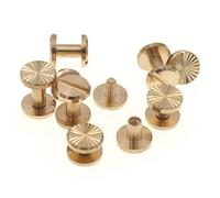 viti a testa ronda, Brass Screws And Rivets For Book Binding Leather Craft 10pcs Copper 4-8mm(8mm)