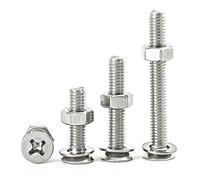 Viti a testa svasata a croce in acciaio inossidabile 304 con dadi flangiati e rondelle, bullone a testa piatta M6 e set di dadi esagonali Viti di fissaggio(6 * 8(80 PCS))