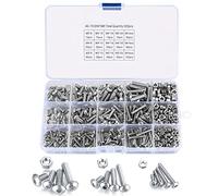 Viti a Testa Svasata con Dadi, M3/M4/M5 - Acciaio Inox, Esagono Incassato, Testa Tonda (argento)