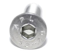 Viti a testa svasata con esagono incassato M8 x 60, 10 pezzi, ISO 10642 A2, in acciaio INOX