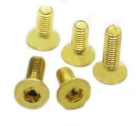 Viti a testa svasata piatta con esagono incassato esagonale M3 M4 M5 M6 M8 Bulloni a brugola in ottone 5 pezzi, 5 pezzi, M5x12mm