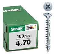 Viti a testa svasata-Z montaggio con parte filettatura, 4 x 70 mm, galvanizzato, 100 pcs