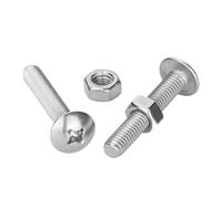 Viti a testa tonda piatta grande in acciaio inossidabile 316, dadi, set combinato di bulloni esagonali M3, M4, M5 e M6(5mm,M3-20set)