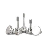 Viti a testa zigrinata in acciaio inossidabile 304, serraggio manuale, testa zigrinata a gradino alto con gambo svasato for blocco vetro for facciate continue, M3-M10(M6x40mm-2pcs)