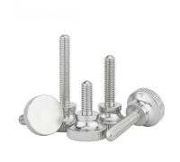 Viti a testa zigrinata in acciaio inossidabile, Viti a testa zigrinata in acciaio inossidabile 304 serrate a mano dimensioni M2-M12 assortite(M6x40mm 2pcs)