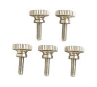 Viti a testa zigrinata M2.5 GB834, in acciaio inossidabile 304, per serrare a mano, per fissaggio industriale, argento (M2,5 x 8)