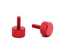 Viti a testa zigrinata*manopole di serraggio, 10 pezzi M3 M4 M5 M6*6/8/10/12/16mm Vite a zigrinata in alluminio colorato con a mano, blu, M6x12mm(Red Colour)