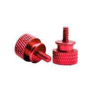 Viti a testa zigrinata multicolore di varie dimensioni in lega di alluminio for case del computer 10 pezzi(10PCS Red,M4X6 E02)