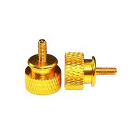Viti a testa zigrinata multicolore di varie dimensioni in lega di alluminio for case del computer 10 pezzi(10PCS Gold,M3X6 E11)