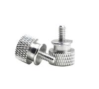 Viti a testa zigrinata multicolore di varie dimensioni in lega di alluminio for case del computer 10 pezzi(10PCS silver,M4X8 E03)