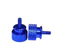 Viti a testa zigrinata multicolore di varie dimensioni in lega di alluminio for case del computer 10 pezzi(10PCS Royal blue,M3X8 E12)