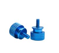 Viti a testa zigrinata multicolore di varie dimensioni in lega di alluminio for case del computer 10 pezzi(10PCS Sky blue,M4X6 E02)