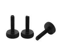 Viti a testa zigrinata Vite a testa piatta in acciaio al carbonio nero for stringere le viti del computer(12mm,M6 5pcs)