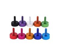 Viti a testa zigrinata, Viti a testa zigrinata in alluminio anodizzato multicolore 5 pezzi UNC 6-32 filettatura 5-20 mm(Schwarz,6MM-UNC 6-32)