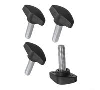 Viti ad ala triangolare per dispositivi: manico M6/M8 stabile, 4 pezzi | 4 dadi a farfalla M6 x 30 mm, per una robusta forza di serraggio in metallo e plastica per costruzione di dispositivi (50 mm