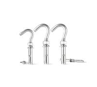 Viti ad espansione, 1 PZ, Viti ad Espansione Ganci M6 M8 M10 M12 Bullone a Occhio in Acciaio Inossidabile 304 Gancio di Ancoraggio Aperto for Cestino Ventilatore a Soffitto Appeso(M8)